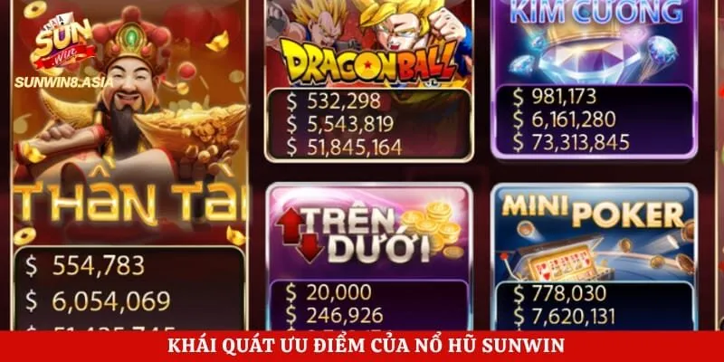 Khái quát ưu điểm của nổ hũ Sunwin
