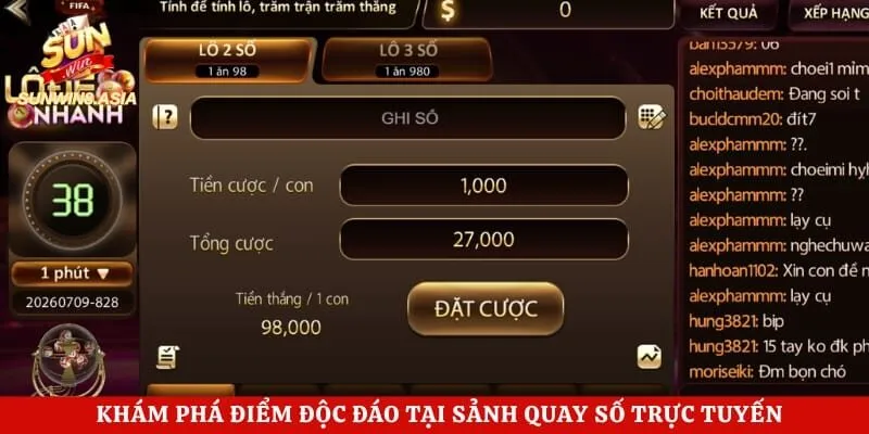 Khám phá điểm độc đáo tại sảnh quay số trực tuyến