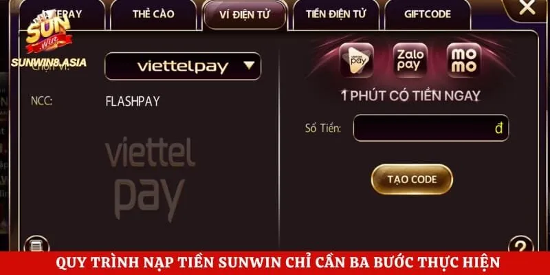 Nạp Tiền Sunwin Nhanh Chóng Và An Toàn Cho Mọi Giao Dịch 4 Quy trình nạp tiền Sunwin chỉ cần ba bước thực hiện